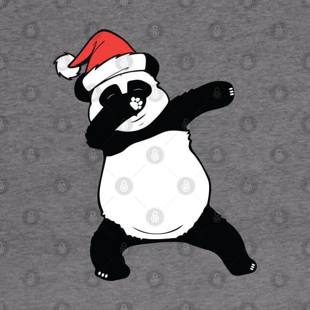 Panda Christmas Santa Hat Dabbing Panda by alltheprints